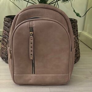 Brown Leather Backpack